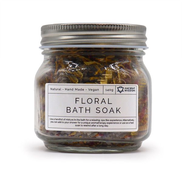 Ancient Wisdom Floral Bath Soak with Lavender and Chamomile 140g