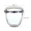 uxcell Grey Full Safety Face Shields with 3Pcs White Lens & 30Pcs Filter Gaskets