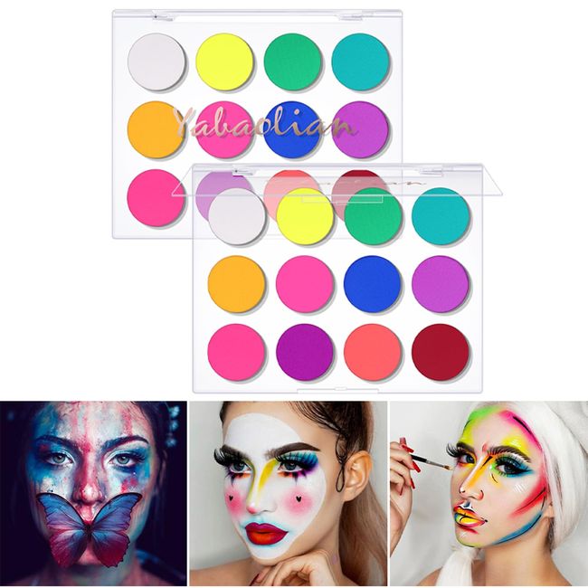 12 Farben Schimmer Matt Pigment Lidschatten Palette, Schimmer Glitzer Lidschatten hochpigmentierte Augenschatten Kosmetische, Langlebig Wasserdicht, für Halloween Weihnachten Valentinstag (02)