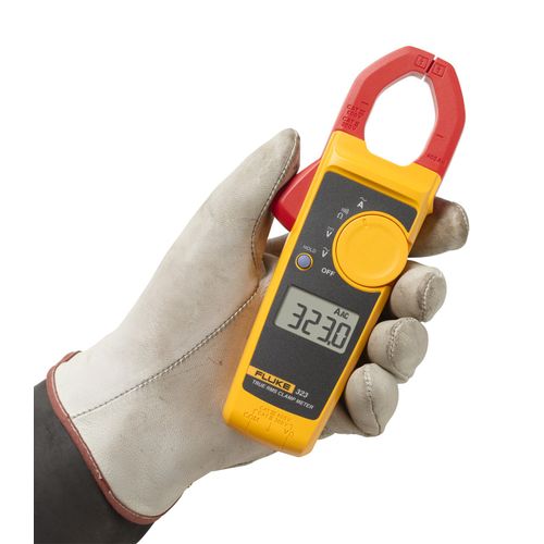 Fluke 323 Clamp Meter For Commercial/Residential Electricians, Measures AC Current To 400 A,Measures AC/DC Voltage To 600 V, Resistance And Continuity, Includes 2 Year Warranty And Soft Carrying Case