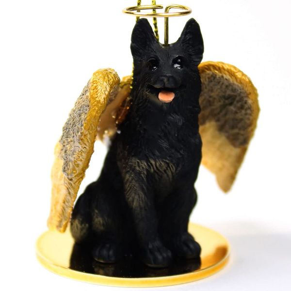 Conversation Concepts German Shepherd Angel Dog Ornament - Black