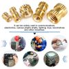 Glarks 370Pcs M2 M3 M4 M5 Female Thread Knurled Brass Threaded Insert Embedment Nut Assortment Kit for 3D Printing