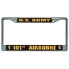 U.S. Army 101st Airborne Black License Plate Frame