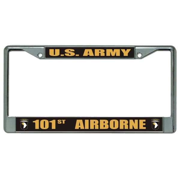 U.S. Army 101st Airborne Black License Plate Frame