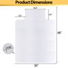 1.5mm Thick Floor Protective Thicken Office Chair Mat Rectangular Clear 48 x 36"