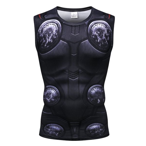 Cosfunmax Superhero Shirt Compression Sports Shirt Runing Fitness Gym Men's Base Layer 2XL