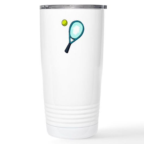 CafePress Tennis Player Tennis Ball Tennis Racket Tenni Mugs 20 oz. Insulated Stainless Steel Coffee Tumbler