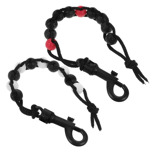 VANZACK 2pcs Beads Score Counter Golf Scoring Tool Golf Attachment Golf Tool Golf Counter Beads