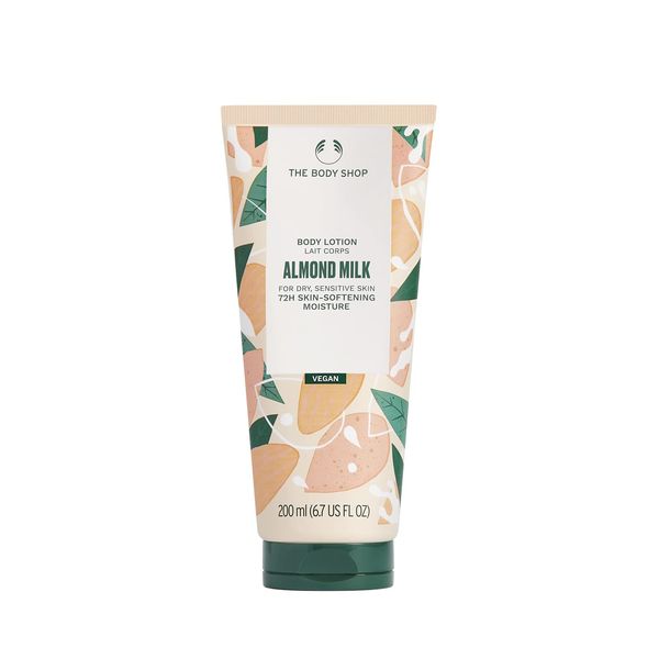 The Body Shop Official Body Lotion, Almond Milk, 6.8 fl oz (200 ml), Genuine Product