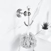 BATHSIR Crystal Robe Hook, Polished Chrome Double Towel Hook for Bathroom, Wall Mounted Silver Coat Hook