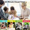 Visual Timer for Kids, 60 Minute Time Timer Kids Timer for Classroom Home Office, Countdown Timer for Cooking Teaching Working Meeting, Pomodoro Timer Kitchen Timer (Purple)