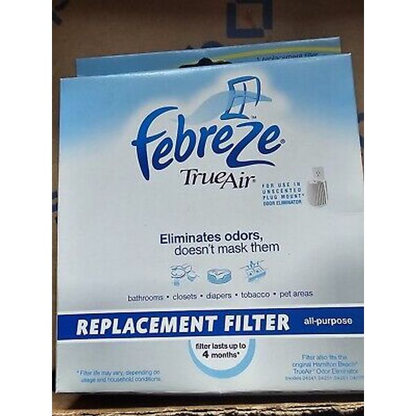 Febreze True Air Replacement Filter Odour Eliminator Carbon Filters NOB