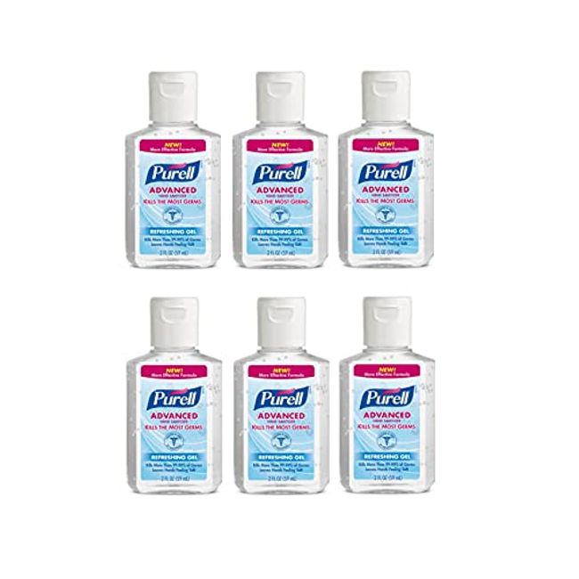 Purell Advanced Hand Sanitizer Refreshing Gel 2 oz (Pack of 6)