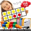 Magnetic Ten Frame Set: 4 Durable Ten-Frames + 50 Colorful Counters