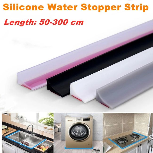 Bathroom Rubber Water Stopper Shower Flood Barrier Silicone Water Blocker  Dry and Wet Separation Strip - China Waterstop, Silicone Waterstop