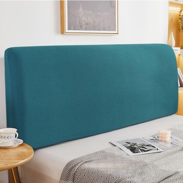 LC&QS Stretch Bed Headboard Slipcover,Thick Fabric Solid Color Dustproof Bed Head Protector Cover, Washable Anti-Dirty Headboard Protector(Dark Green,1.8m)