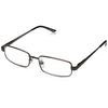 Foster Grant Men's Axton Rectangular Reading Glasses, Satin Brown/Transparent, 59 mm, +1.00