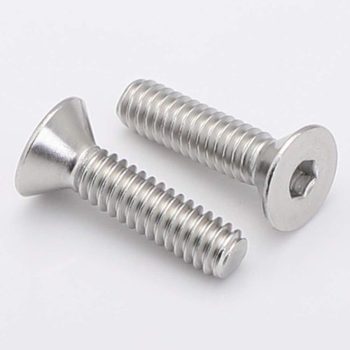 5/16-18 x 3/4" Flat Head Socket Cap Screws Countersunk Bolts, Allen Socket Drive, Stainless Steel 18-8 (304), Fully Threaded, Bright Finish, 15 PCS