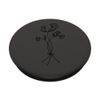Black Gray Floral Flower Wildflower PopSockets Swappable PopGrip