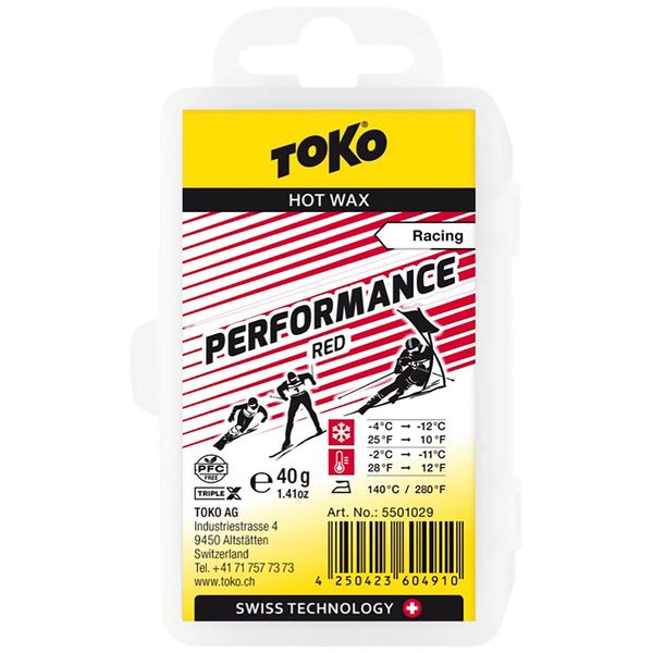 TOKO Red Performance Wax Sz 40 g, 40G US