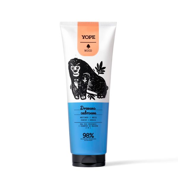 YOPE WOOD DUSCHGEL & SHAMPOO 2 IN 1 250ML