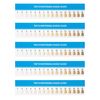Framendino, 20 Pack Teeth Whitening Shade Guide Paper Tooth Bleaching Shade Chart for Household Oral Care