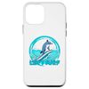 iPhone 12 mini Perfect Wave Dolphin Surfing for Surfers with Surfboard Case