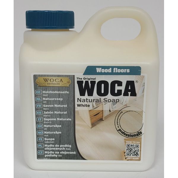 WOCA Oil Wood Floor Cleaning WHITE Natural Soap 1 Liter