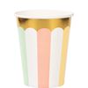 Creative Party PC346323 Pastel and Gold Paper Cups-8 Pcs