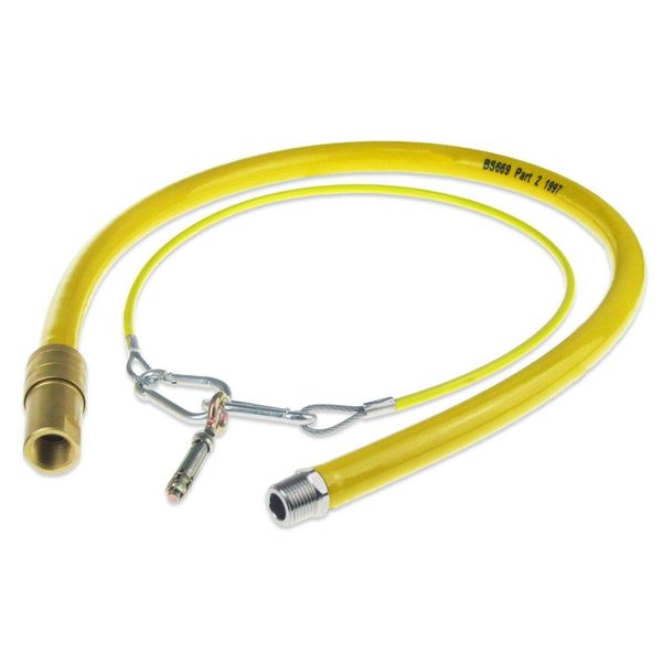 YELLOW GAS HOSE FOR COMMERCIAL CATERING 1/2" BSP 1500mm 1.5M LONG CATER HOSE