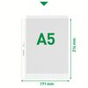 Leitz Prospekthülle Standard, A5, PP, genarbt, dokumentenecht, farblos