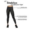 CW-X Women's Stabilyx Joint Support Compression Tight, Black, Small