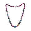 Jelly Bean-inspired Multi-colour 5-10mm Round Beads Gemstone Necklace