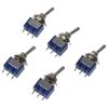 Fudeshe 10pcs SPDT Mini Toggle Switch,Mini Miniature Toggle Switch AC 125V/6A,3-Pin 2-Position ON/ON Toggle Switch