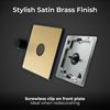 BG Electrical Intelligent Single Wall Dimmer Switch, 2 Way, Screwless Front Plate, Evolve, Satin Brass, 200W, PCDSB81B