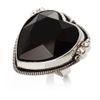 Avalaya Oversized Vintage Heart Cocktail Ring (Antique Silver)