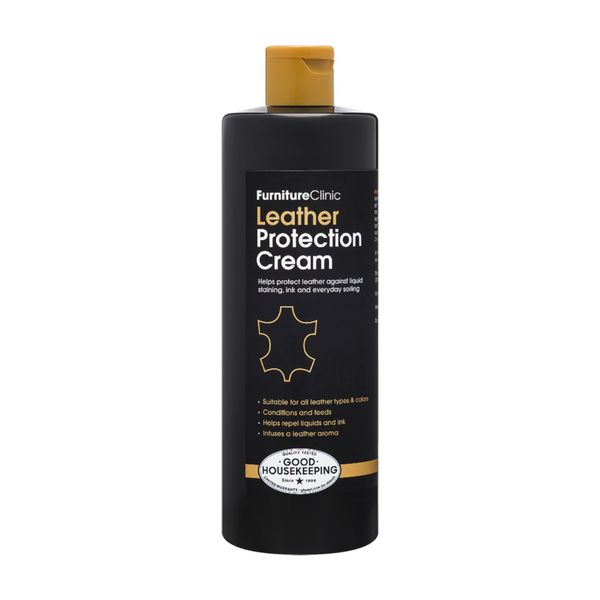 Furniture Clinic Leather Protection Cream | Leather Conditioner & Protector for Car Seats, Leather Furniture, Shoes, & More, 17oz/ 500ml