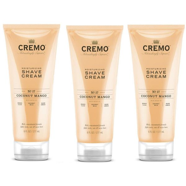 Cremo Coconut Mango Shave Cream 6oz (3 Pack)