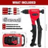 Arrow Rivet Nut Tool 8" Rivet Nut Gun Kit 3PC Mandrels 75PCS Rivnuts 3PCS Drills