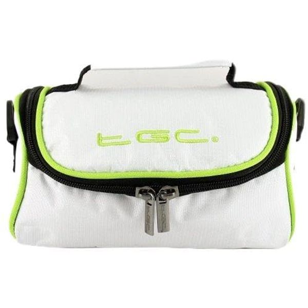 New TGC Cool White & Green Shoulder Case Bag for General Electronics X600 Camera