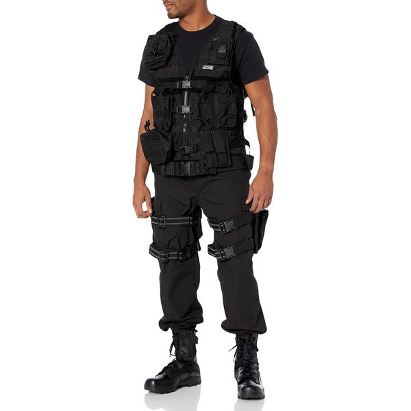 Barska BI12016 Loaded Gear VX-100 Tactical Vest and Leg Platform, Black, One Size