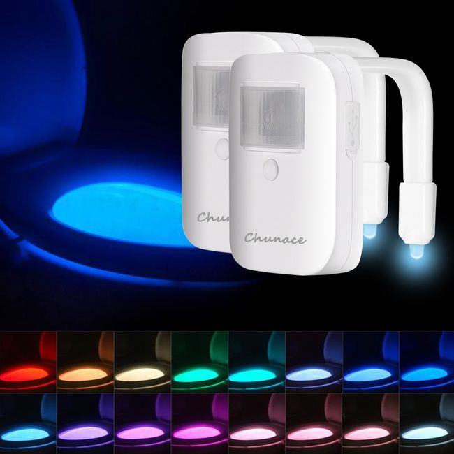 Chunace Motion Sensor Activated Toilet Night Light 4Pack