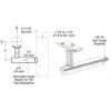 Polished Stainless Long Arm Malibu Series Post Mounted Hand Rail Bracket