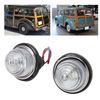 Aramox Mini Tail Lamp Replacement 2PCS Set 72mm Rear Brake Stop Light DC12V (Transparent)