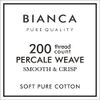 Bianca 200 Thread Count Cotton Percale Standard Pillowcase Pair Blush