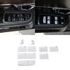 10PCS Alloy Car Window Lift Button Patch Silver Trim Kit For Jaguar XF 2012-2015