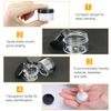 GOLRISEN Cosmetic Container,12pcs Plastic Travel Jars,with Black Screw Lids 15ml Sample Containers Pots Bottles and 6pcs Spatulas for DIY Travel Makeup Creams/Powder/Mineral Make Up Cosmetic