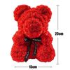 Teddy Bear Rose 10in Flower Rose Bear with Box ＆ Led Light Valentines Gift