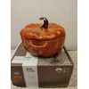 NEW Staub Ceramic .75 Quart 5.7” Pumpkin Cocotte - Burnt Orange