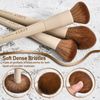 18 Piece Labeled Makeup Brush Set Includes Face and Eye Brushes Travel Case